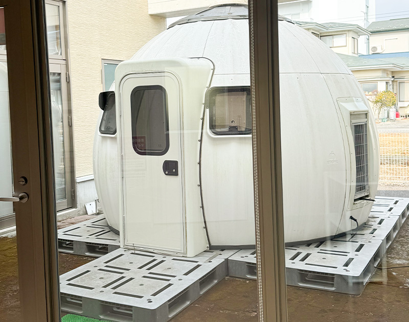 院外のドーム型感染室